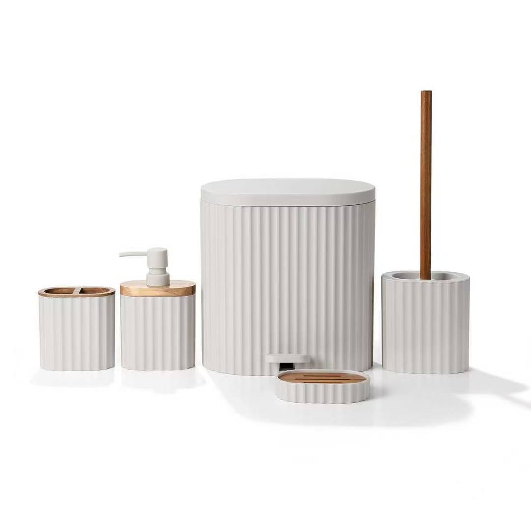 kl 9597 oval straight line bathroom set - Thumbnail 2