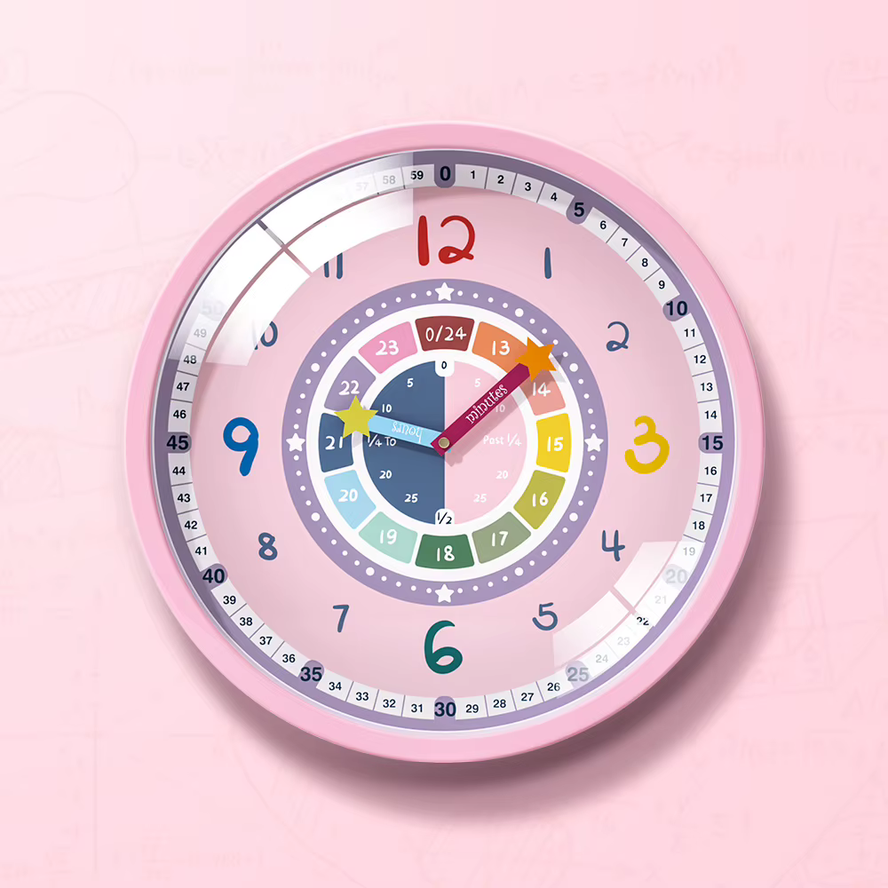 PLAIN PINK CLOCK