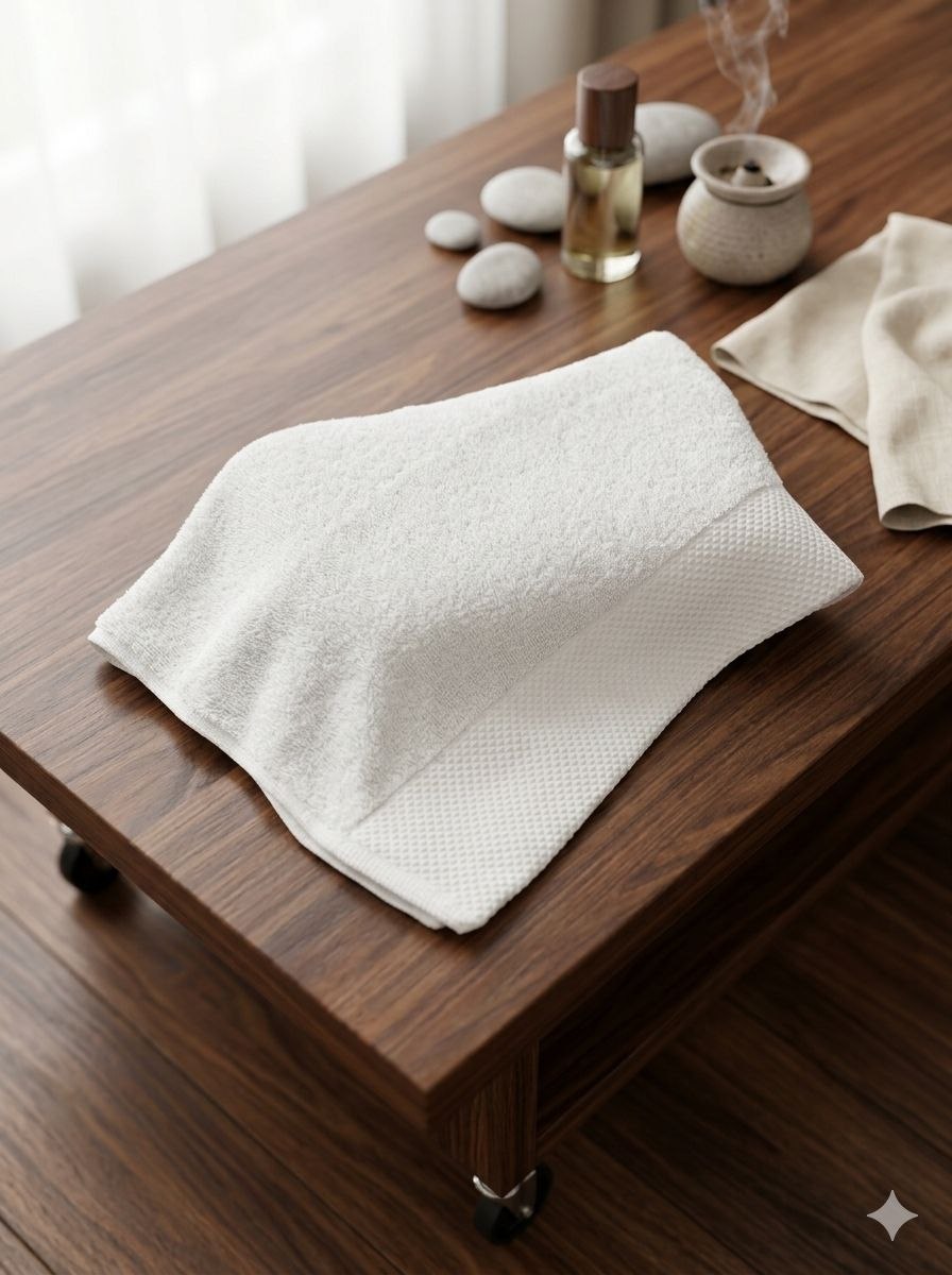 white hand towel