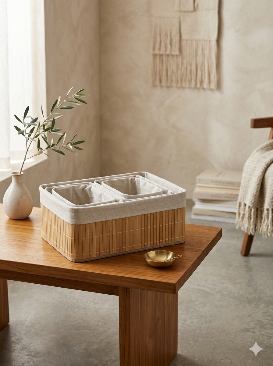 5 in 1 bamboo basket