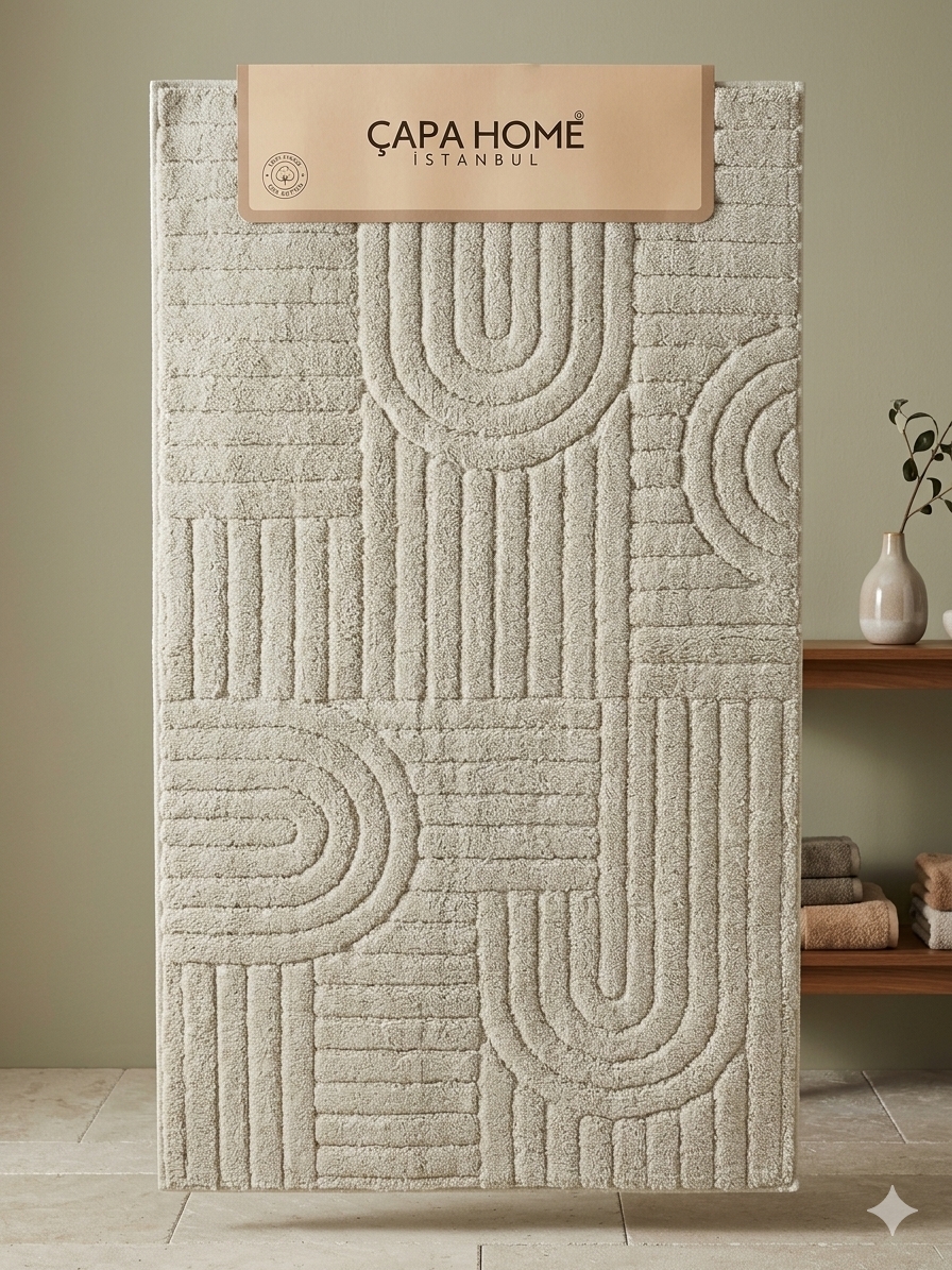 2 in 1 turkey cotton bath mat set - Thumbnail 2