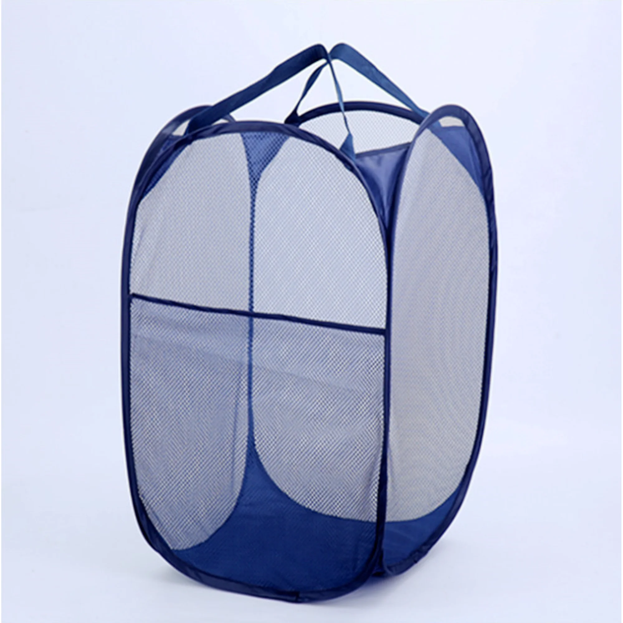 2 way blue mesh hamper