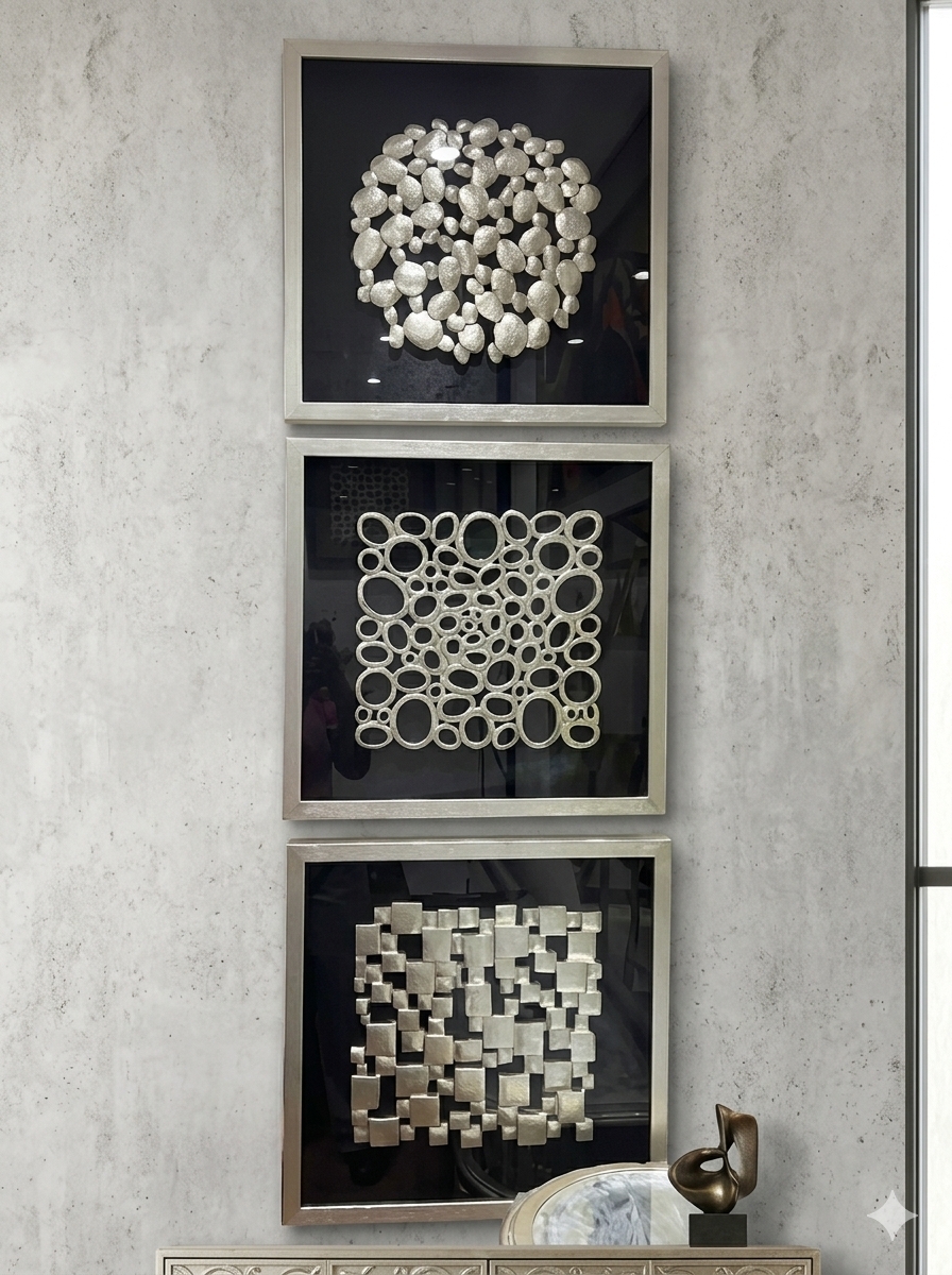 3 in silver frame