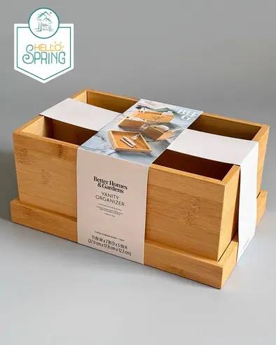 wooden vanity organizer