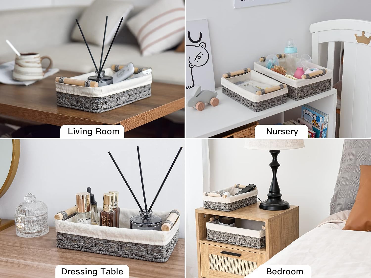 3 in 1 small rafia hamper - Thumbnail 2