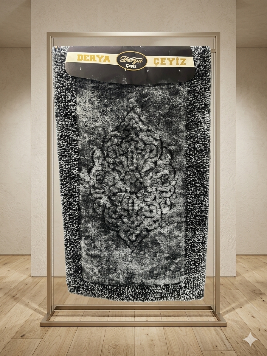 DERYA GREY MIXED WITH BLACK FURRY MAT