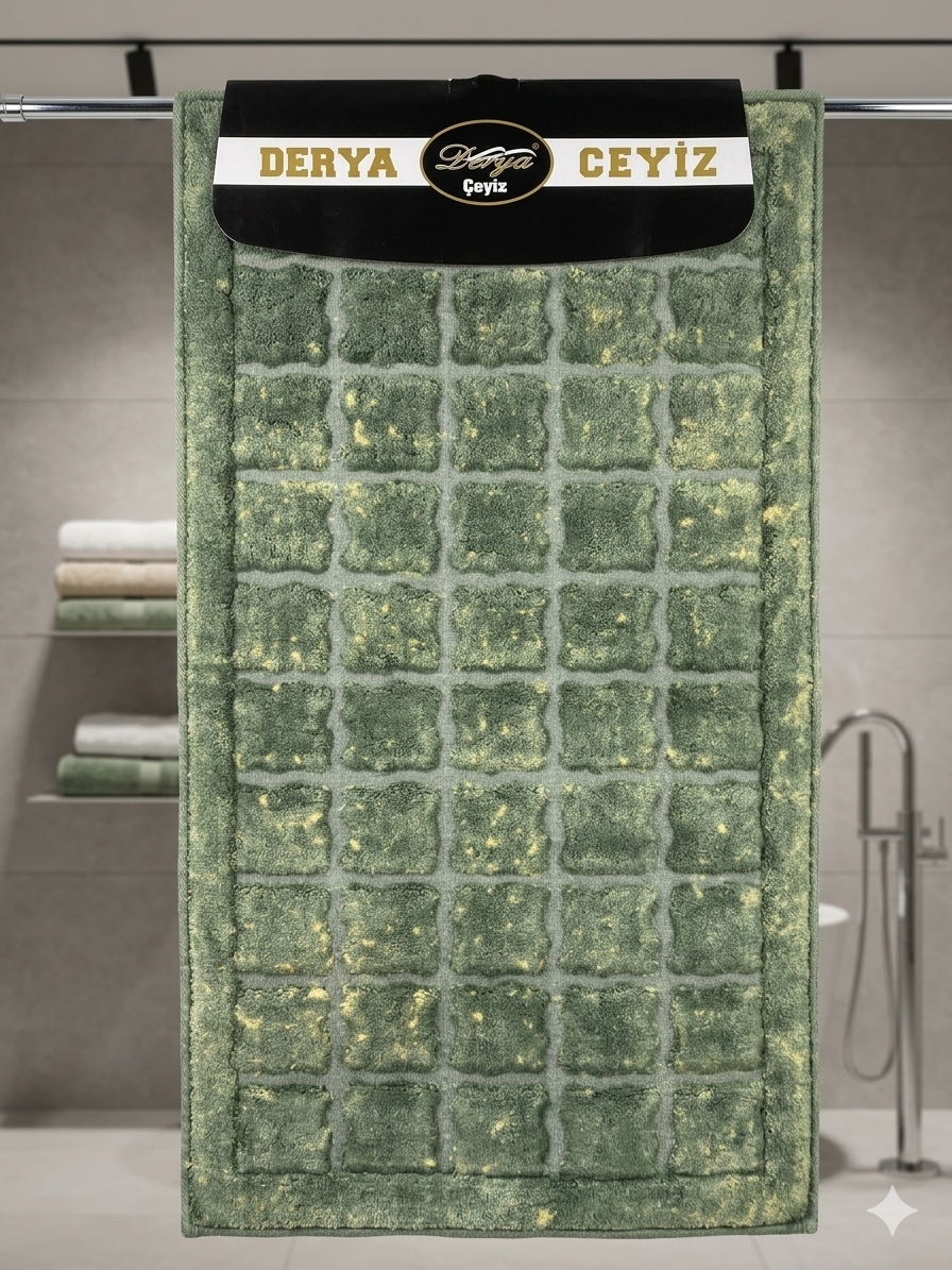 GREEN CHECKERED DERYA MAT