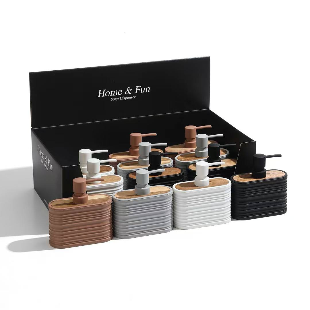 ribbed horiazontal home and fun soap dispenser