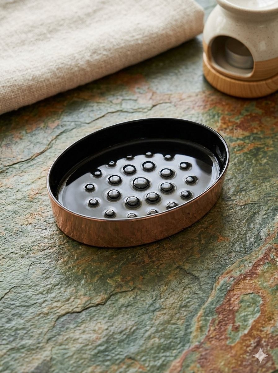 rosegold soap dish