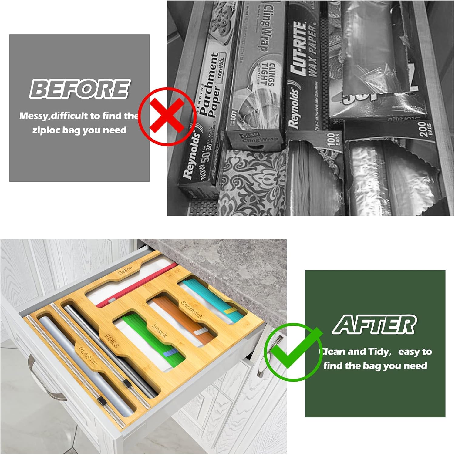 srebay 6 in 1 kitchen organizer - Thumbnail 3