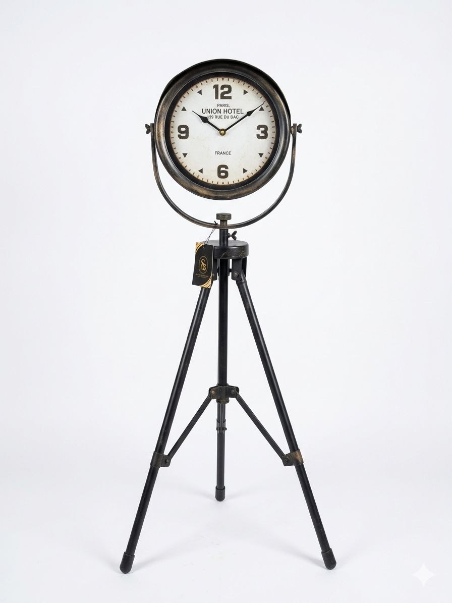 tripod standing clock