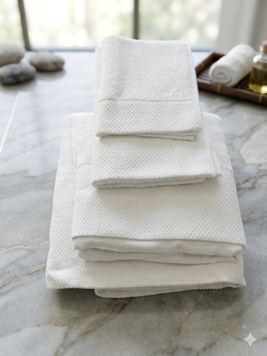 4 in 1 white towel set