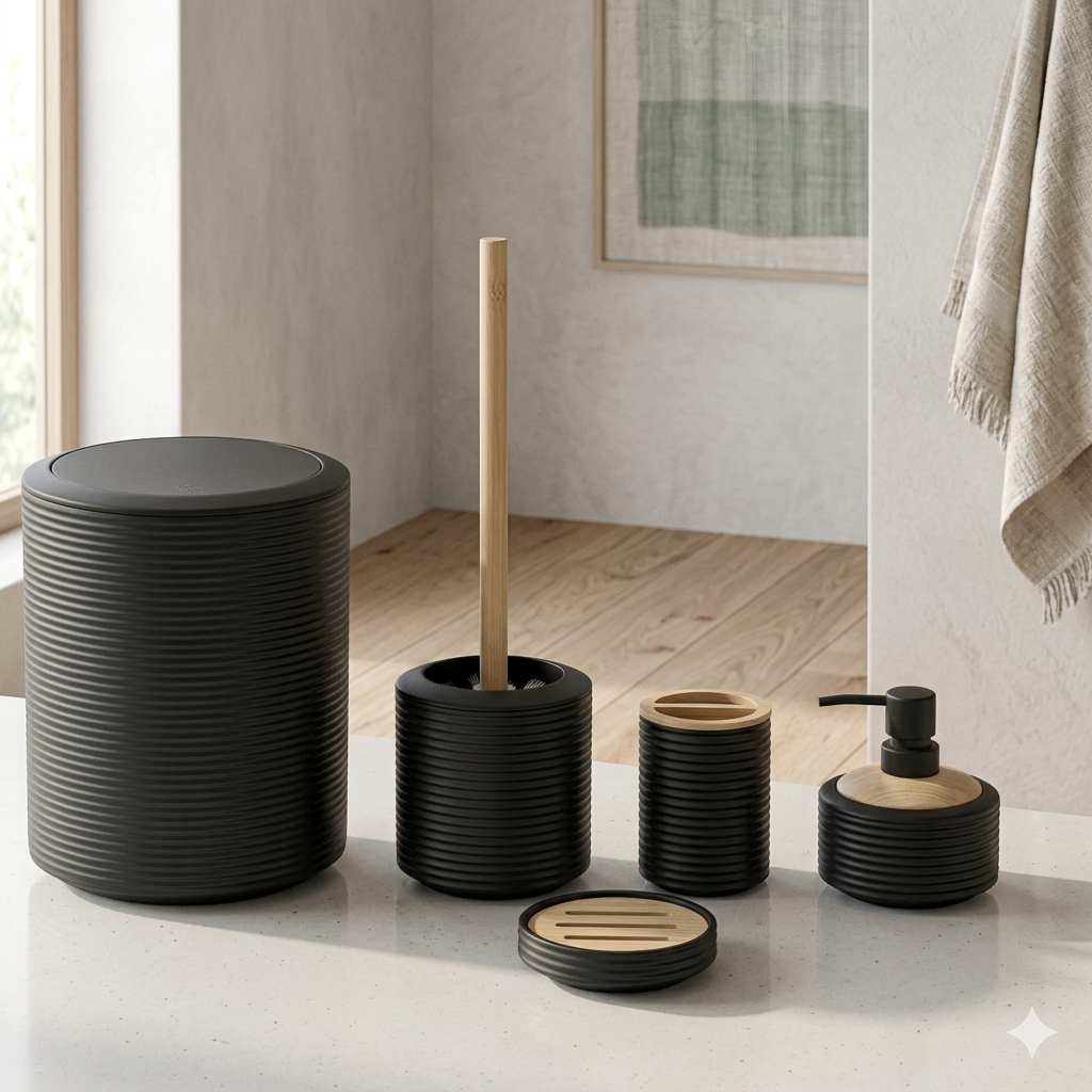 home and fun spiral bathroom set