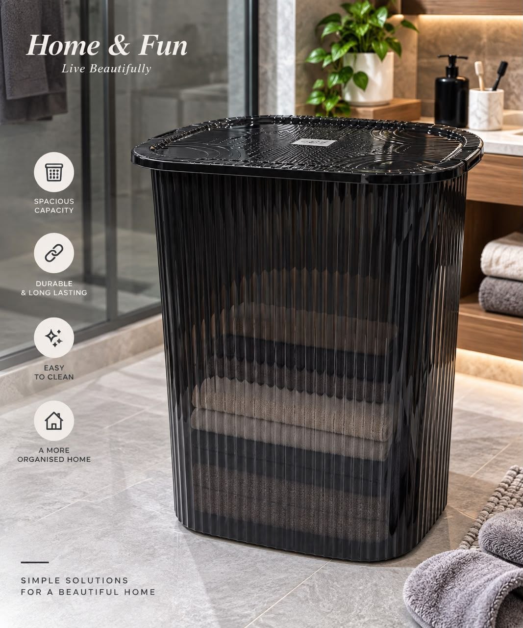 tuffex acrylic laundry basket