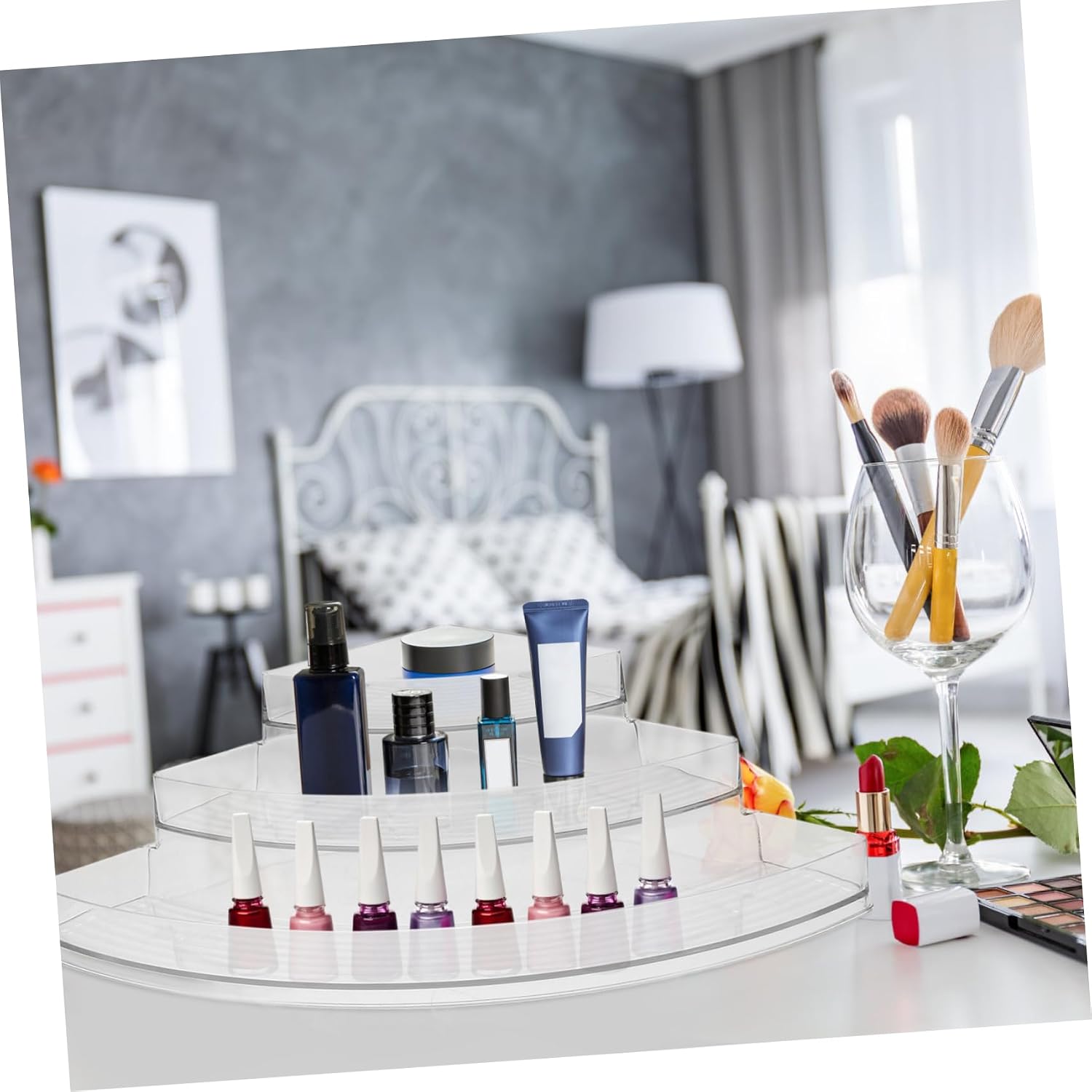 transparent multifunctional storage rack - Thumbnail 2