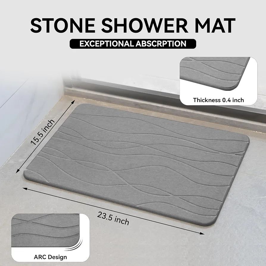 stone bath mat