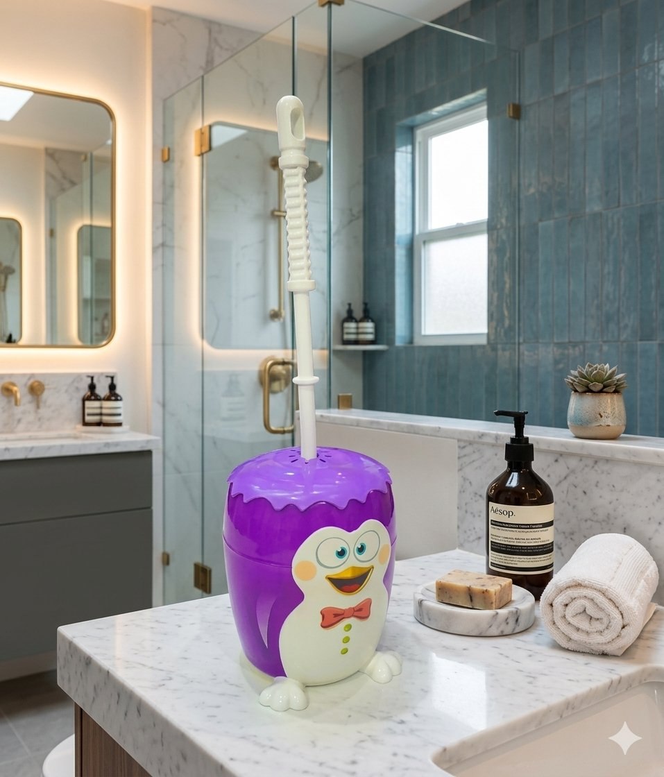 penguin toilet brush