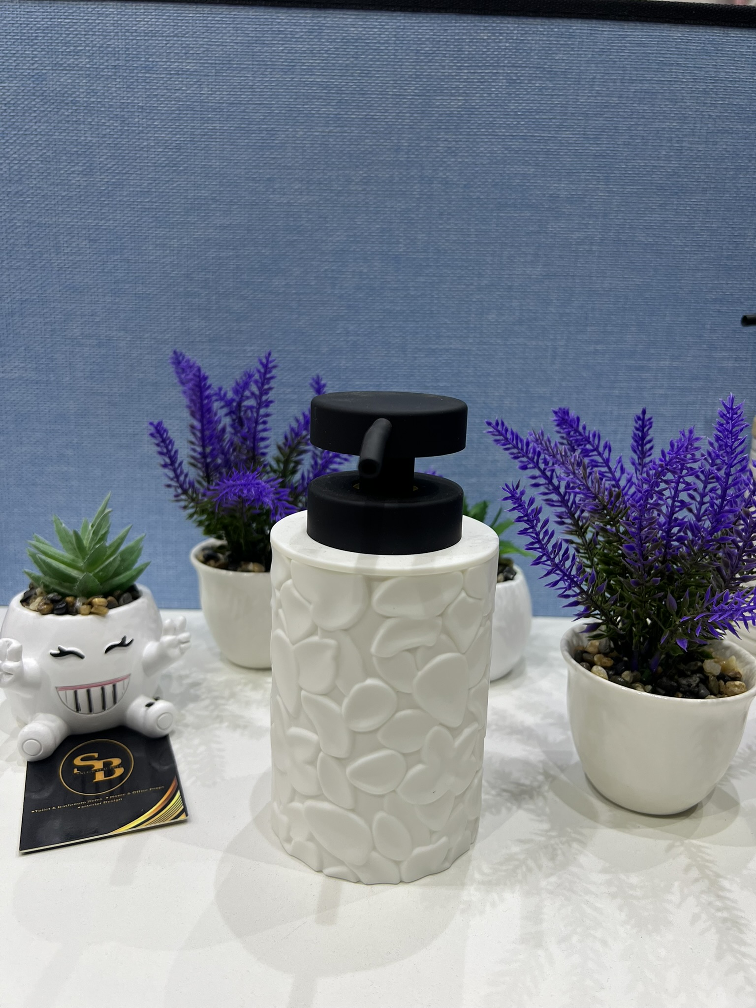 pebble patterned home and fun soap dispenser - Thumbnail 3