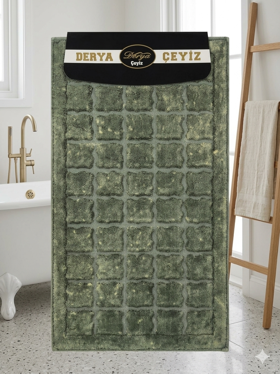 2 in 1 turkey cotton bath mat set
