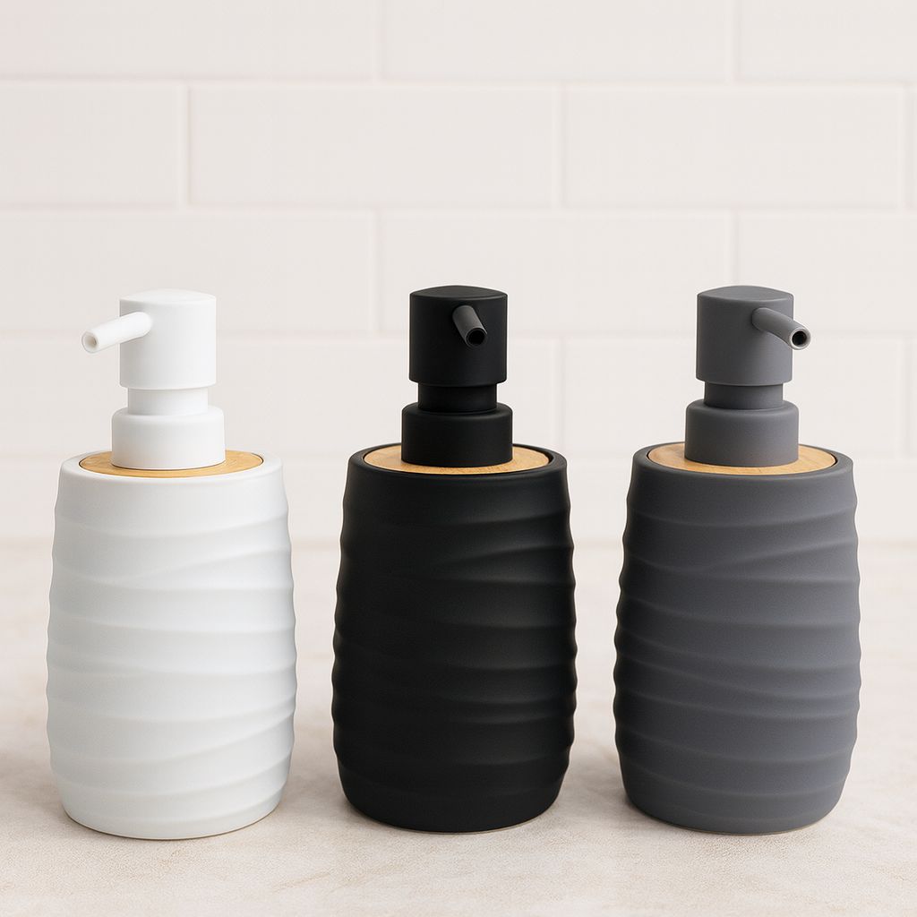 round wavy lines soap dispenser - Thumbnail 2