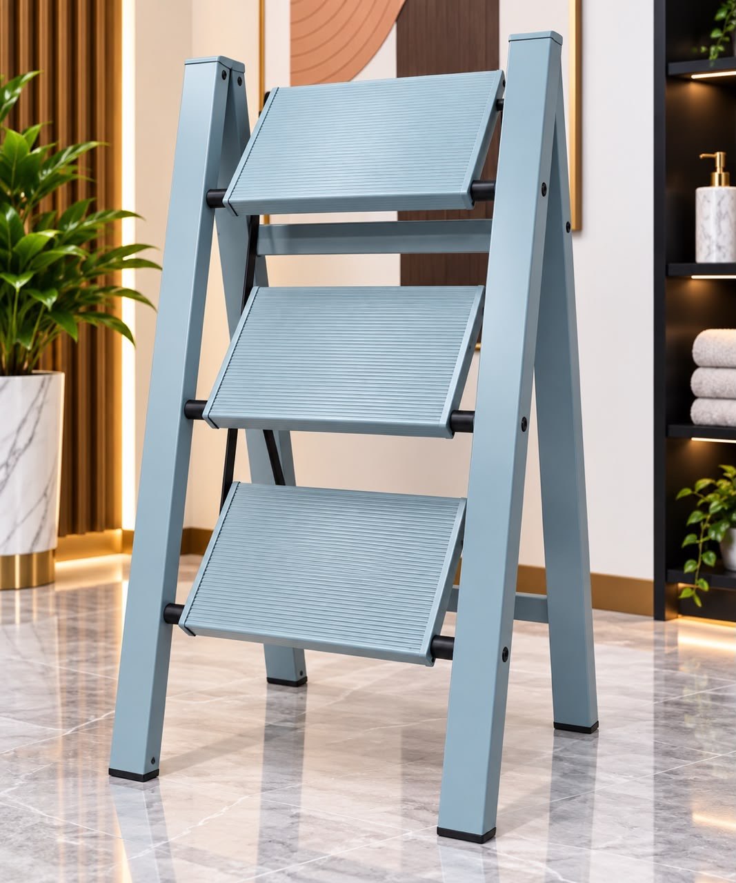 3 step luxury ladder without grip - Thumbnail 2