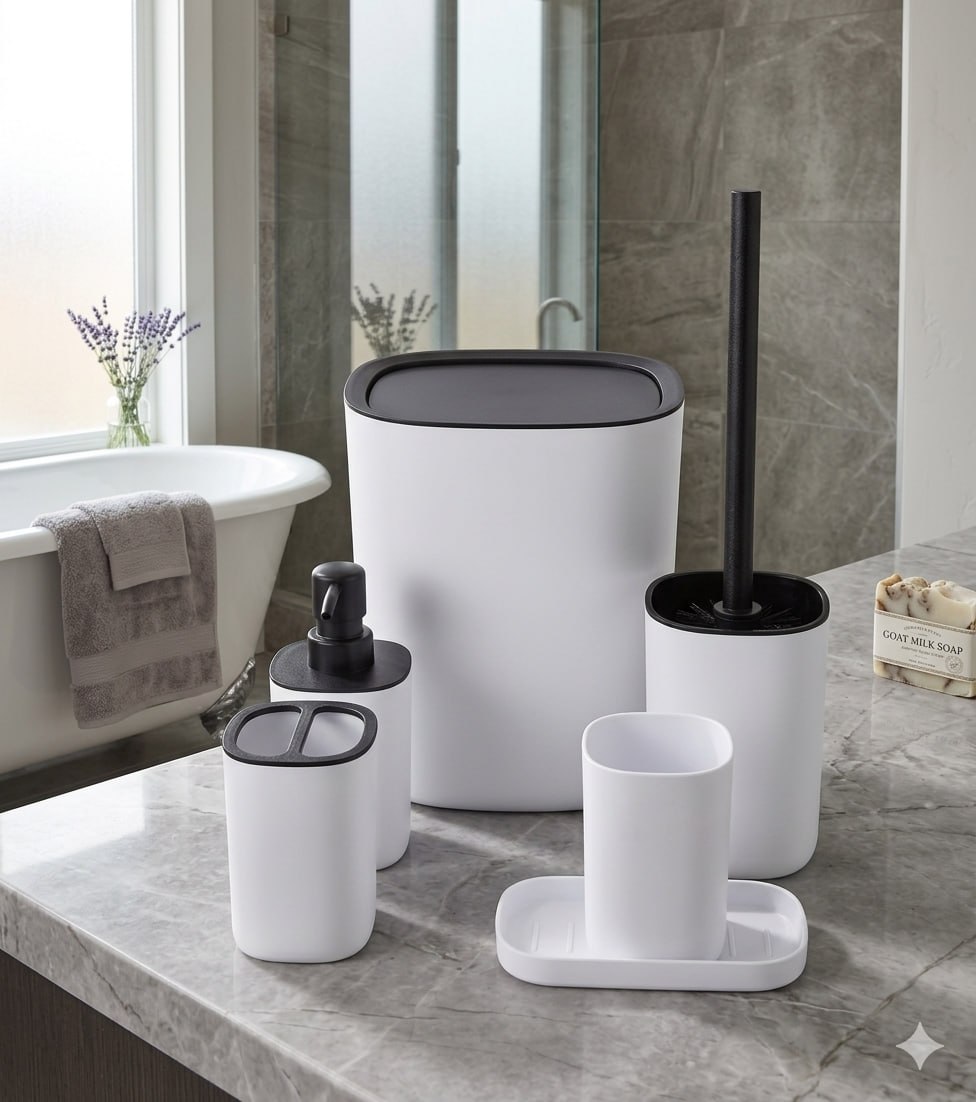 iisdoo plastic bathroom set