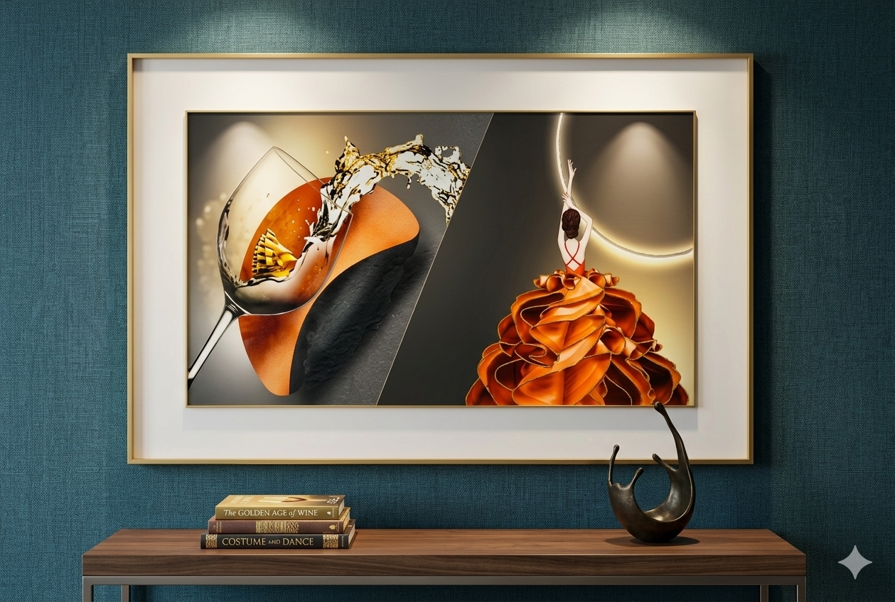ORANGE AND GOLD WINE CUP