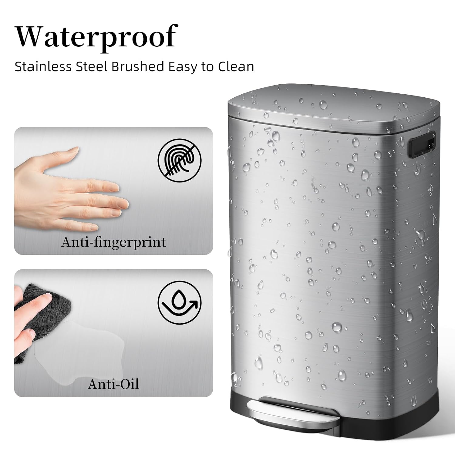 50lt metal trash bin - Thumbnail 3