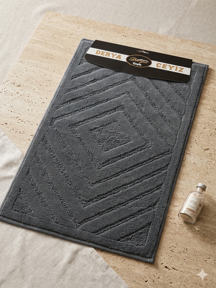 2 in 1 turkey cotton bath mat set - Thumbnail 3