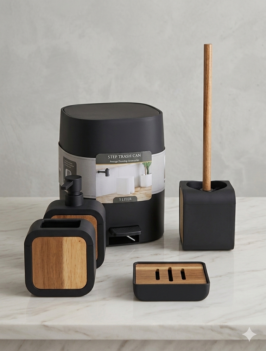kl 9241a wooden side home and fun bathroom set - Thumbnail 2
