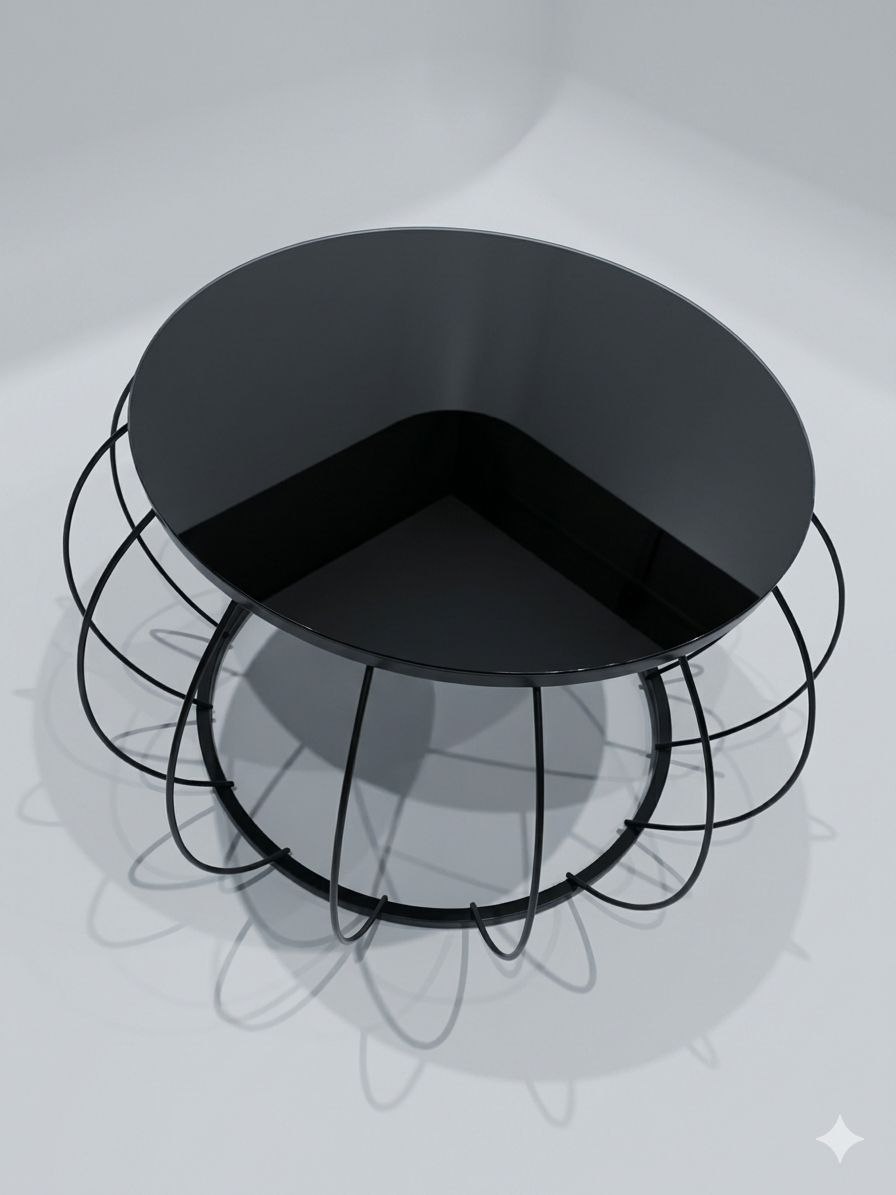 single black stool