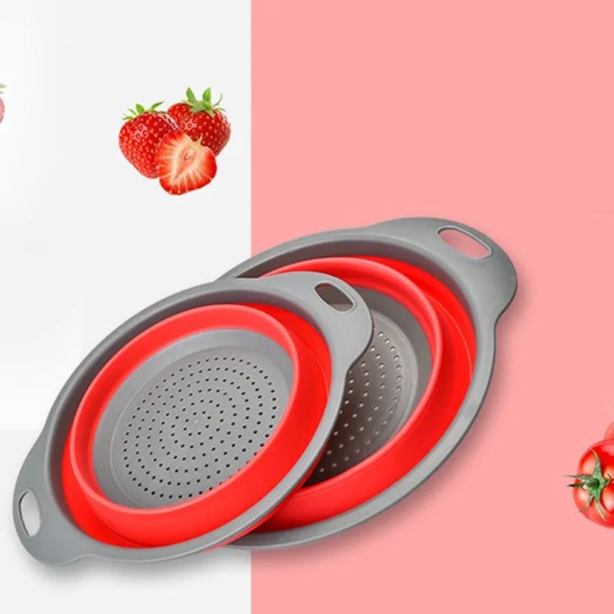 round silicon collapsible sieve
