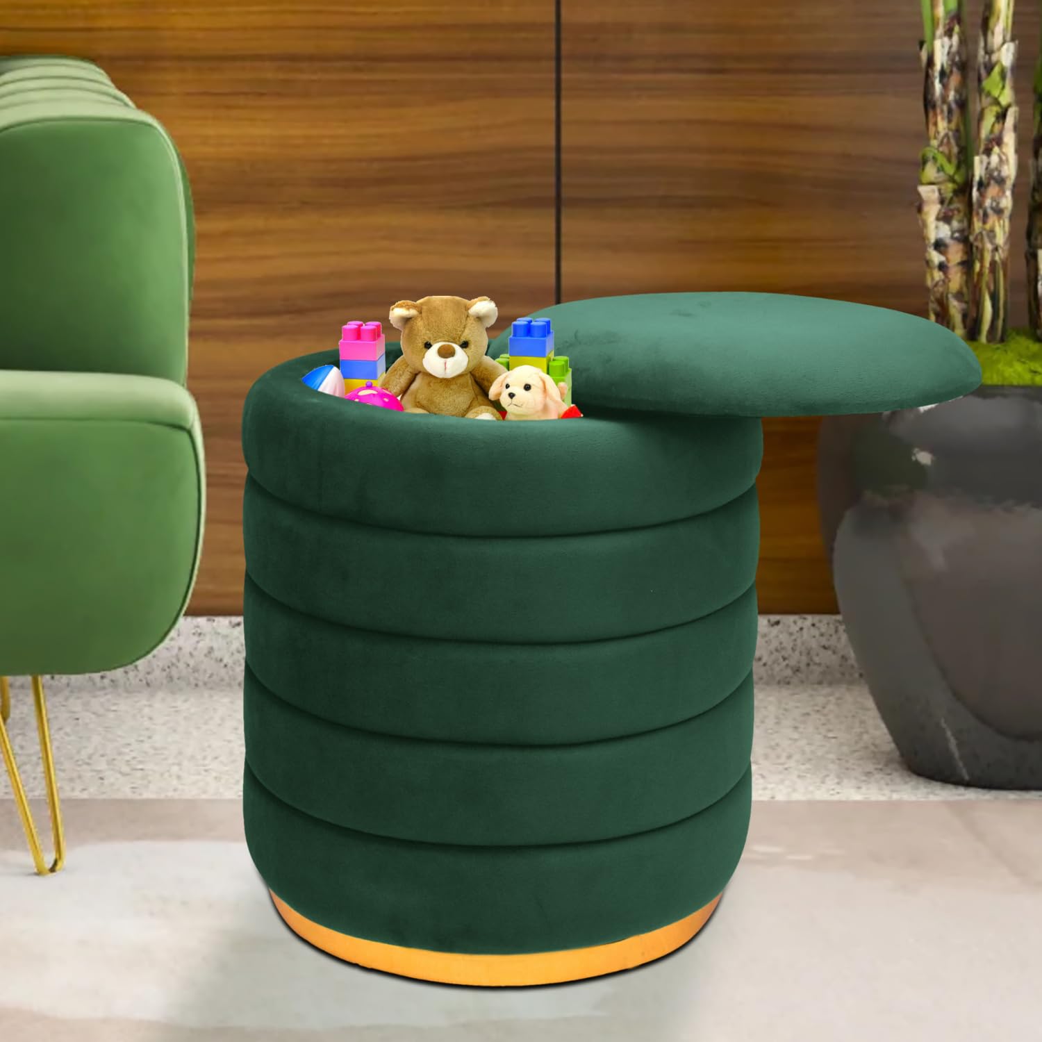 2 in 1 chic home storage stool - Thumbnail 4