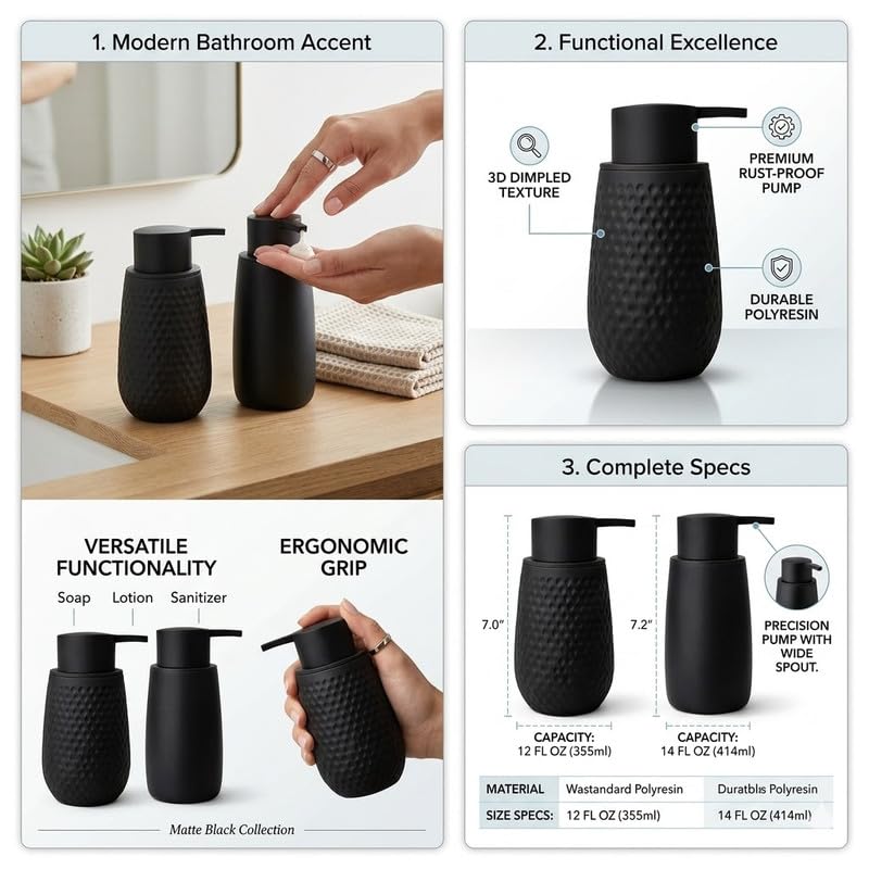round dotted with big head soap dispenser - Thumbnail 2