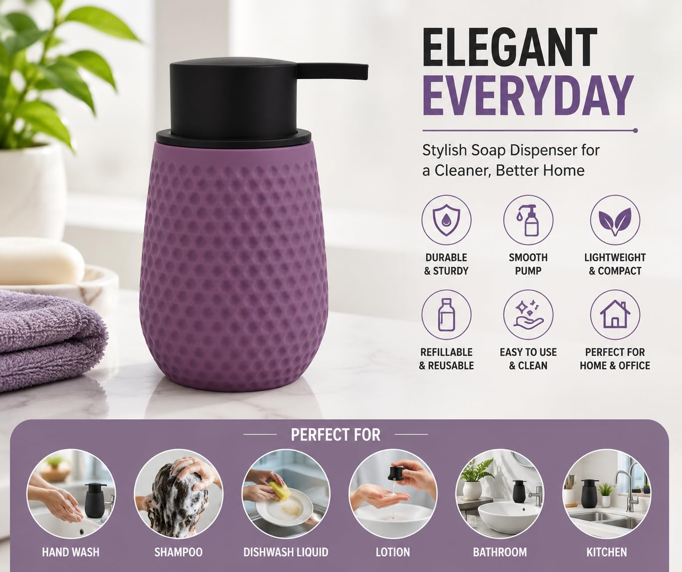 round dotted with big head soap dispenser - Thumbnail 3