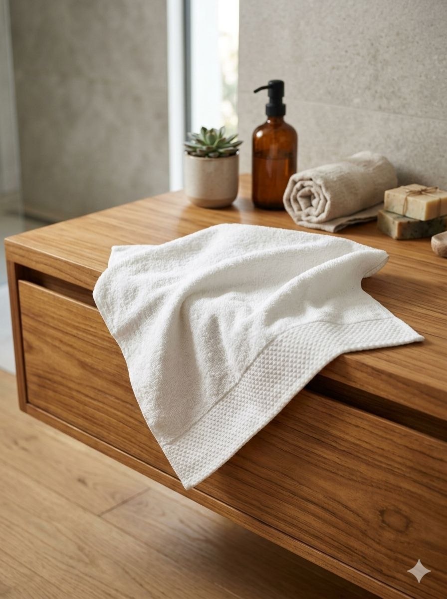 white face towel